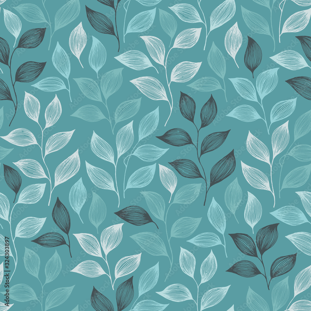 Wrapping tea leaves pattern seamless vector illustration. Wrapping tea leaves pattern seamless vector illustration.