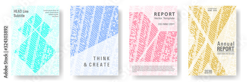 Cover page design templates set.