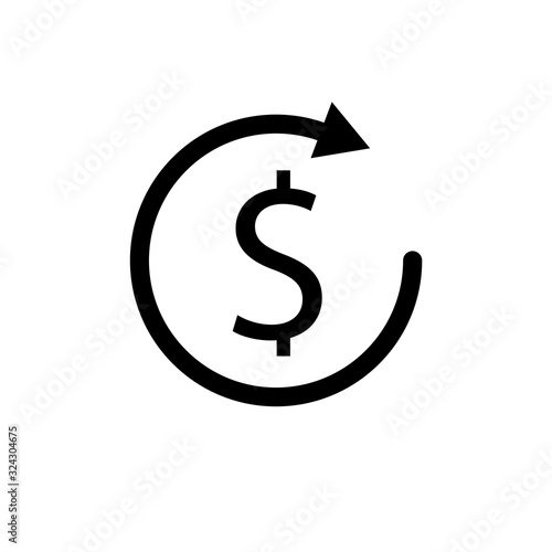 money rotation, velocity of money, cycle money icon.