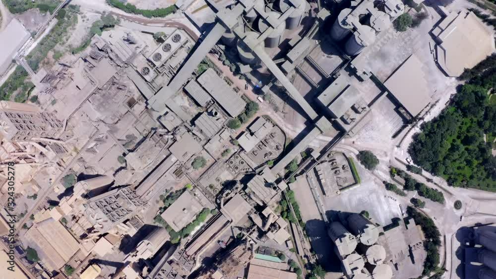 Aerial view Cement production plant Aerial view Cement production plant