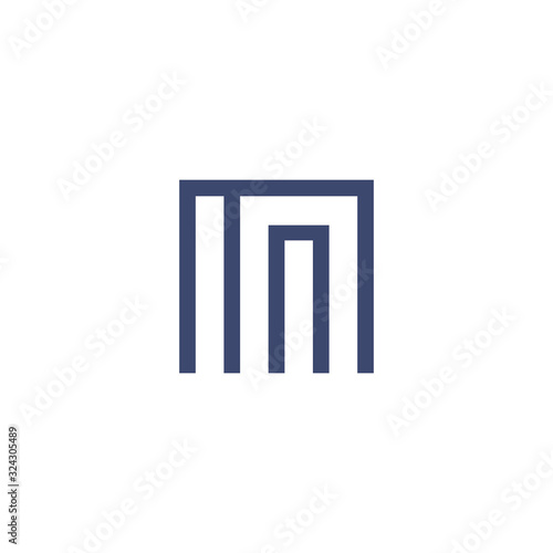 Initial letter mn or nm logo vector design template