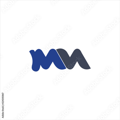 Initial letter mn or nm logo design template