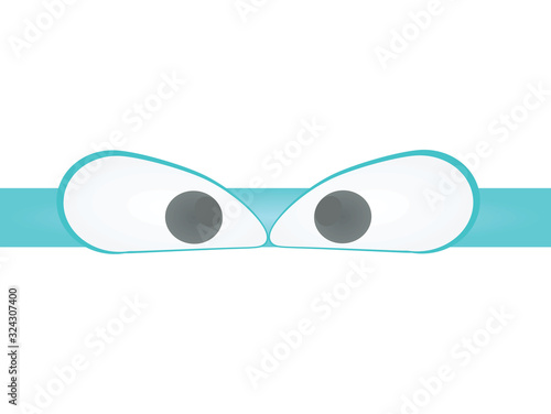 Funny blue eye mask. vector illustration