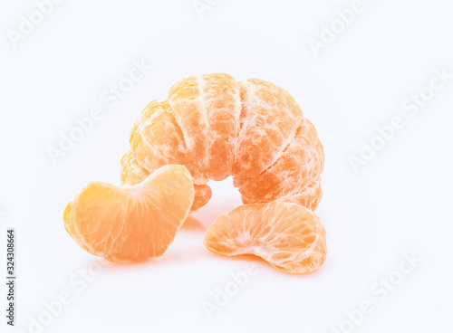 Mandarin shot on a white background, isolated