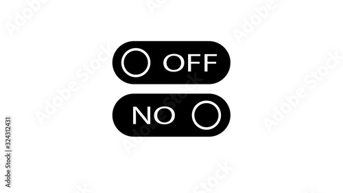 Flat icon On and Off Toggle switch button