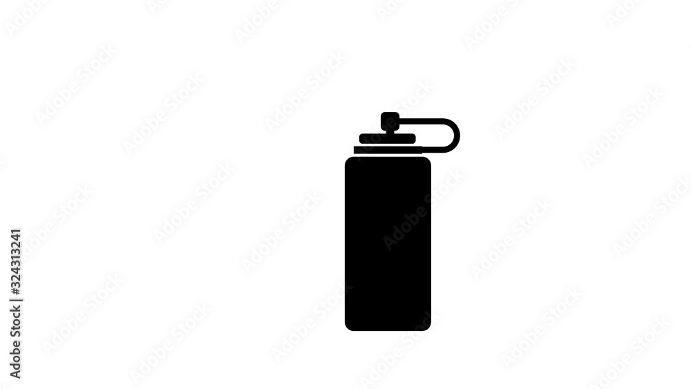 Sports water bottle icon set. Flat cartoon style, Sports water bottle icon set. Flat cartoon style,