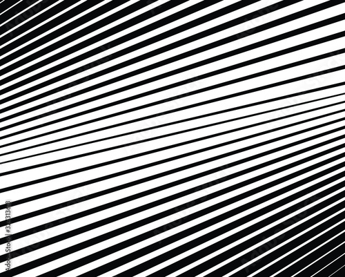 Abstract background with optical illusion wave. Black and white horizontal lines with wavy distortion effect for prints, web pages, template, posters, monochrome backgrounds and pattern
