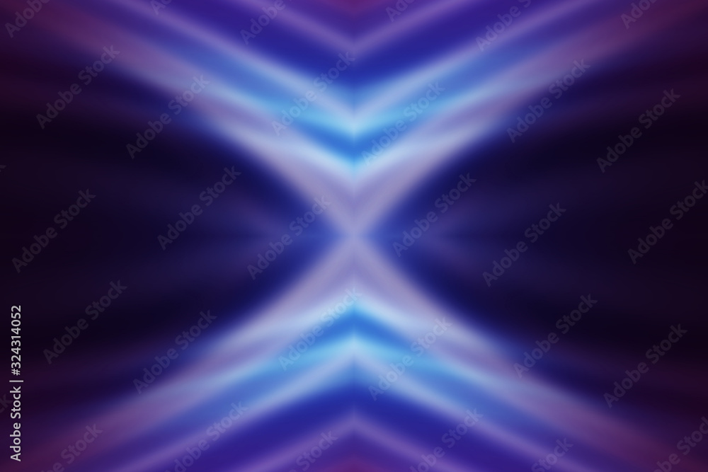 Fototapeta premium Dark abstract futuristic background. Neon lines glow. Neon lines, shapes. Pink-blue glow. Empty Stage Background