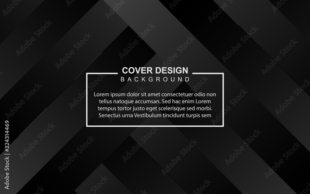 Obraz premium Abstract black geometric background with modern shape concept. Vector design template for use element cover, banner, card, wallpaper, flyer, brochure, website