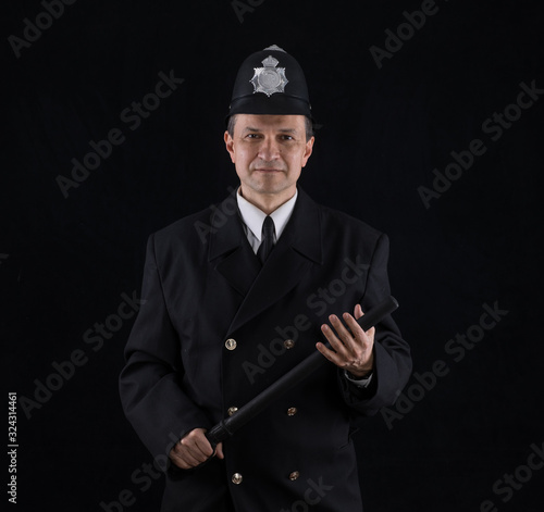 portrait of a british policeman bobby  photo
