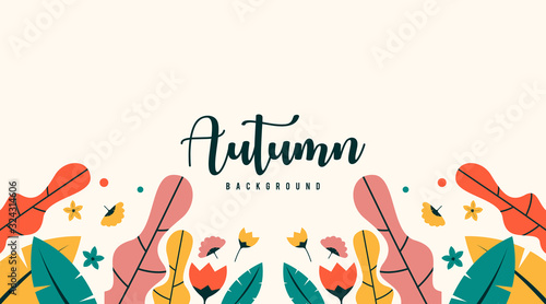 Autumn leaves background illustration vector