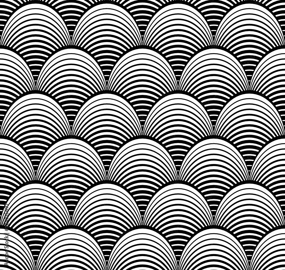 Vector geometric seamless pattern. Modern geometric background. Repeating monochrome pattern with circles. Vector geometric seamless pattern. Modern geometric background. Repeating monochrome pattern with circles.