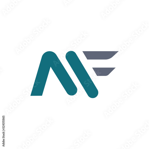 initial letter mf or fm logo vector designs