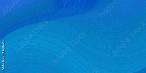 background graphic with modern soft swirl waves background design with strong blue, dodger blue and royal blue color