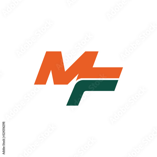 initial letter mf or fm logo vector designs