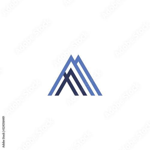 initial letter mf or fm logo vector design