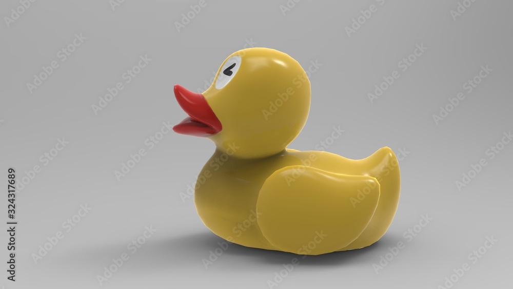 3d illustration of cartoon duck 3d illustration of cartoon duck