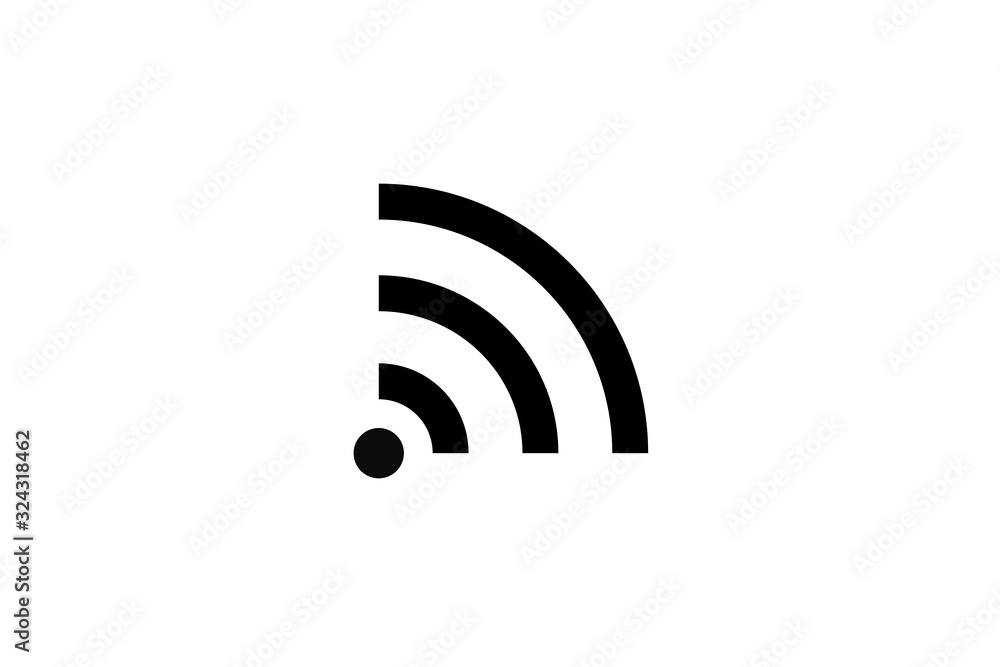 Wireless WiFi logo isolated on white Wireless WiFi logo isolated on white