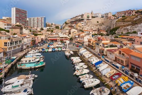 France, Provence-Alpes-Cote d'Azur, Bouches-du-Rhone, Marseille, Vallon des Auffes, Fishing Harbour photo