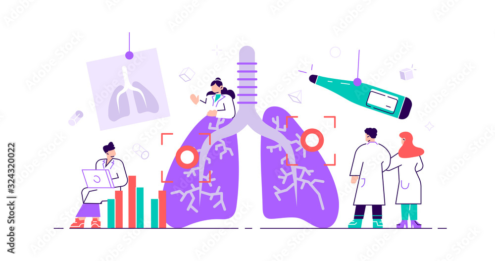 Pulmonology concept. Lungs healthcare persons
