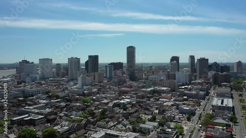 New Orleans skyline aerial drone nola