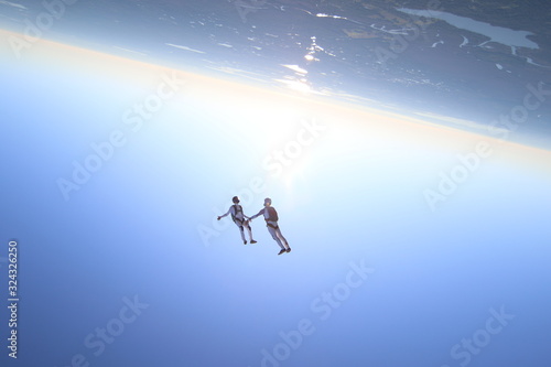 Fototapeta Naklejka Na Ścianę i Meble -  Skydivers over Deland Florida