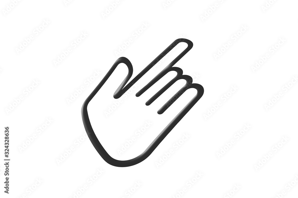 hand cursor isolated on white hand cursor isolated on white