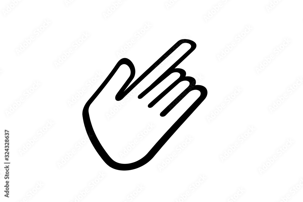 hand cursor isolated on white hand cursor isolated on white