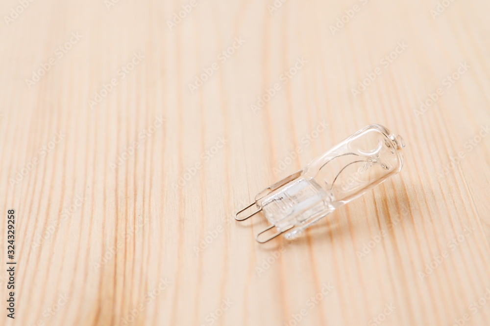 LED light bulbs on wooden background close up LED light bulbs on wooden background close up