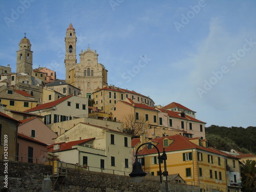 Cervo ligure, Italy – 02/13/2020: The village of Cervo on the Italian Riviera in the province of Imperia, Liguria, Italy