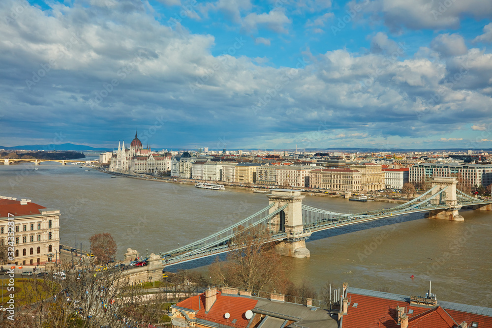 view of the historic center of Budapest