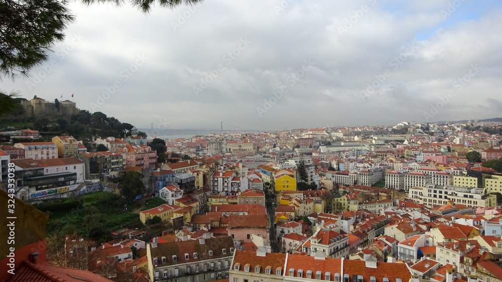 aerial view of Lisbon