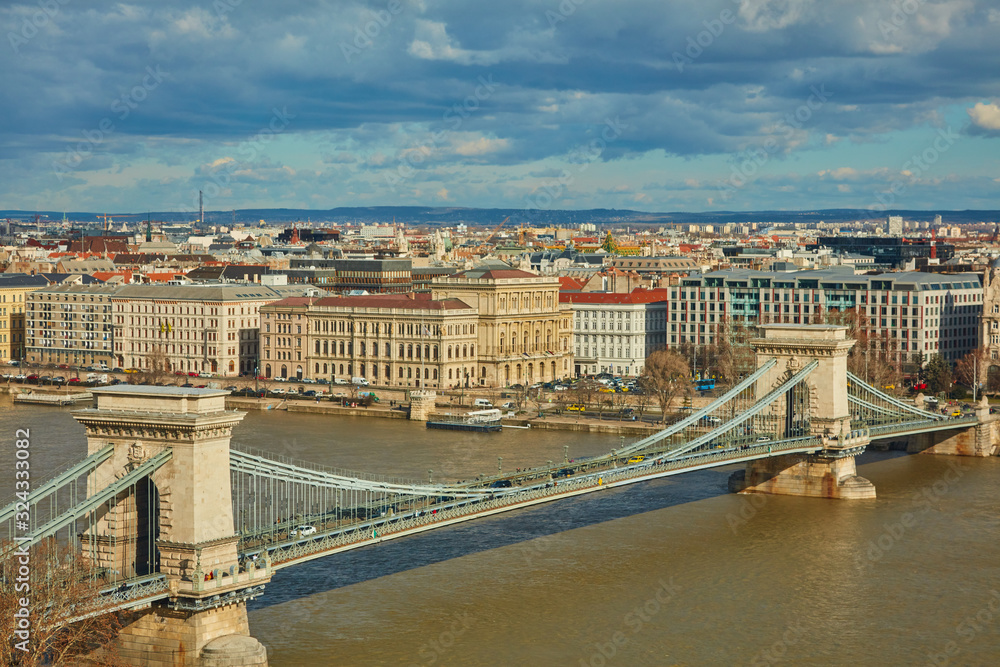 view of the historic center of Budapest