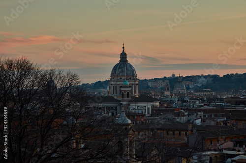 Sunset sky with clouds over rome © booleen