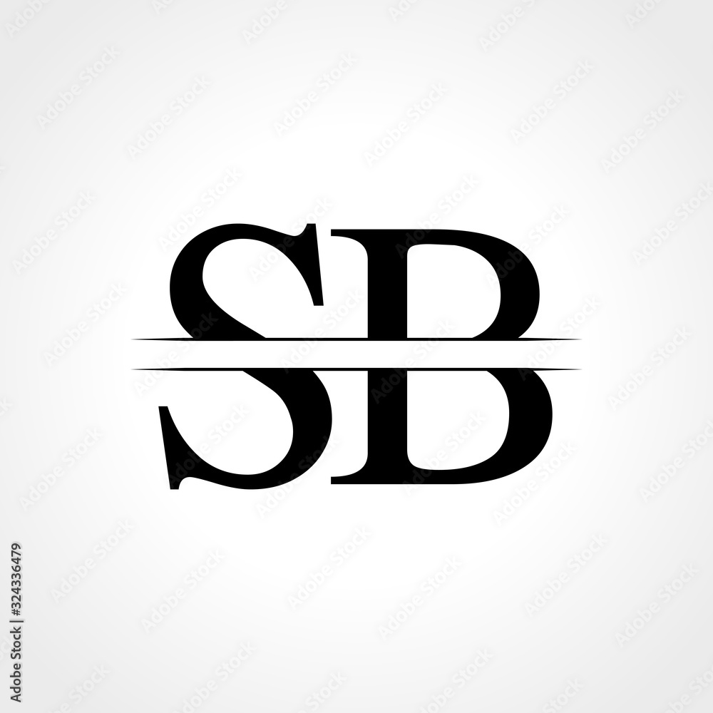 Initial Letter SB Logo Design Vector Template. SB Letter Logo Design Stock  Vector