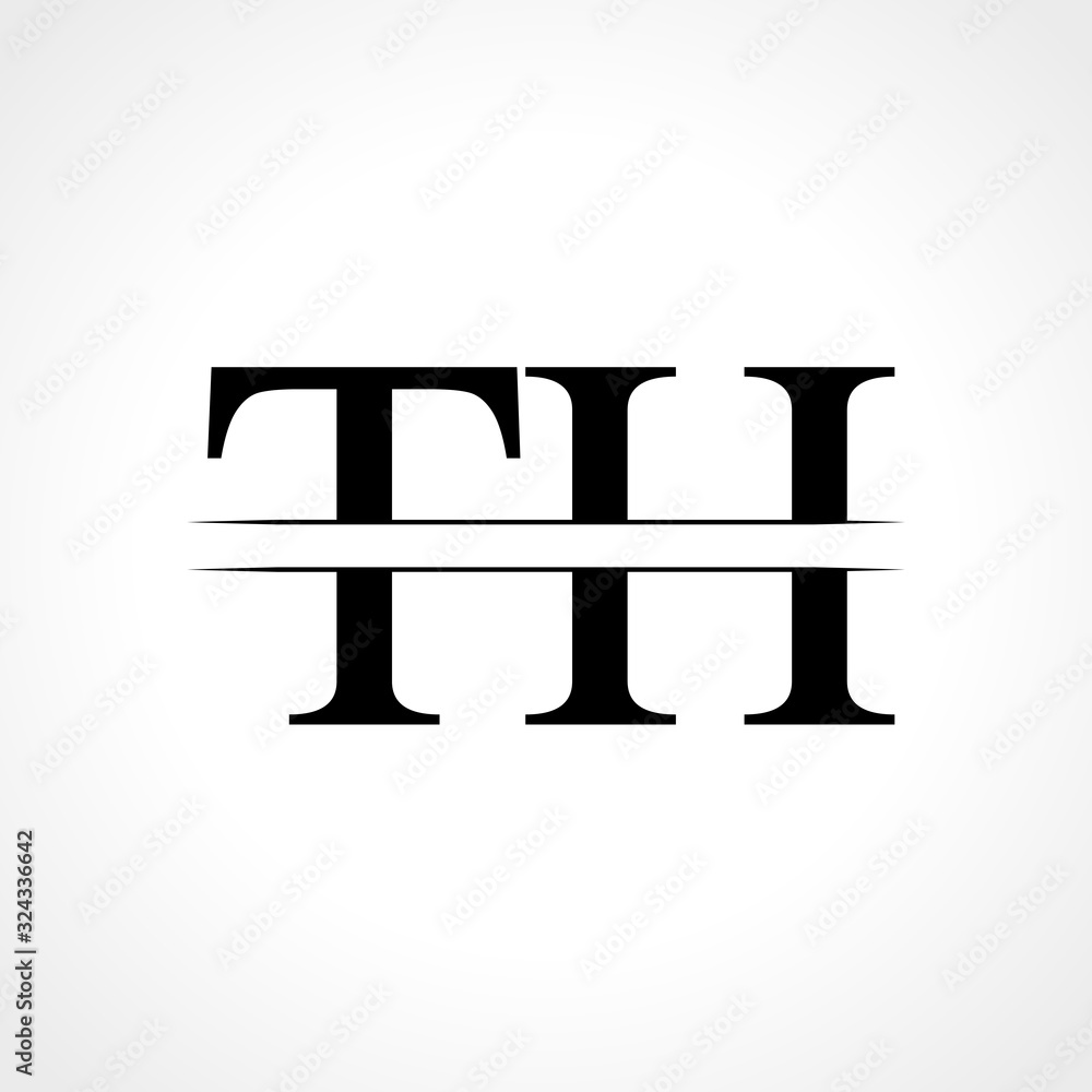 Initial Letter TH Logo Design Vector Template. Linked Typography TH Letter Logo Design Initial Letter TH Logo Design Vector Template. Linked Typography TH Letter Logo Design