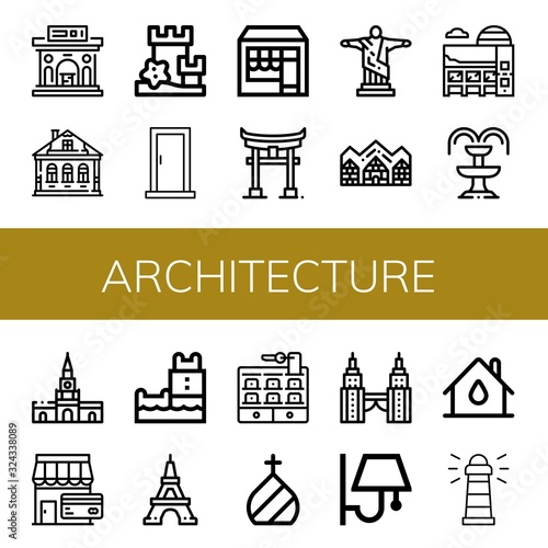 Set of architecture icons