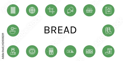 bread icon set