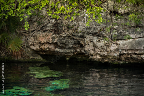 Beautiful Cenote Azul natural scene, Mexico
