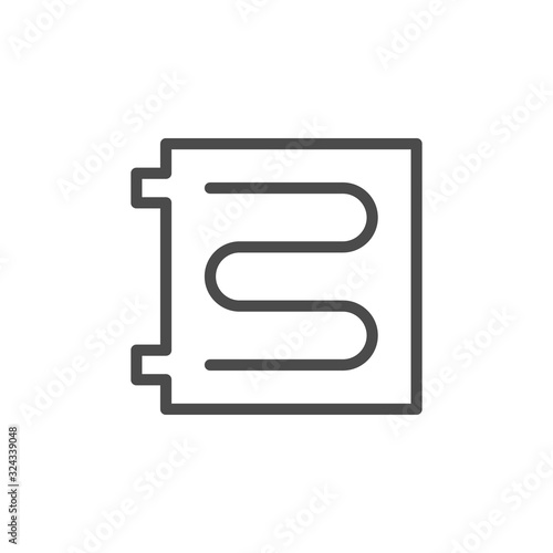 Heating equipment line outline icon