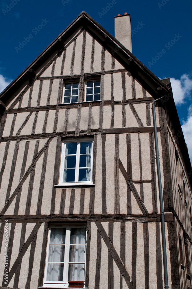 Gothic house with exposed beams, Chartres , France