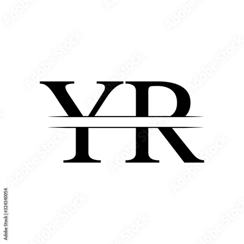 Initial YR Logo Design Vector Template. Creative Letter YR Business Logo Vector Illustration