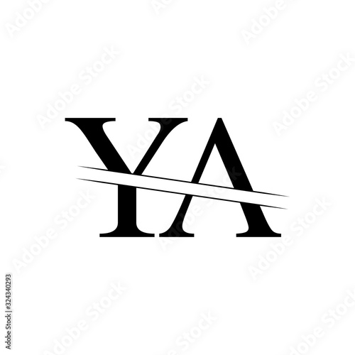 Initial YA Logo Design Vector Template. Creative Letter YA Business Logo Vector Illustration