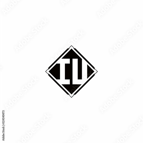 Monogram logo design with diamond square shape Free Download Monogram logo design with diamond square shape - GFXLoad