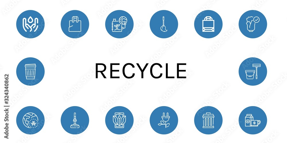Set of recycle icons