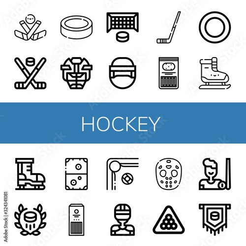hockey icon set