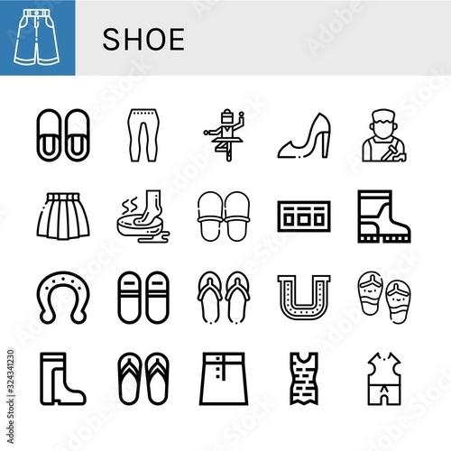 shoe icon set