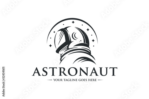 Astronaut Helmet Logo Template