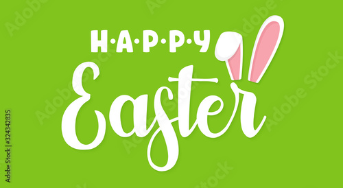 Easter card with rabbit ears