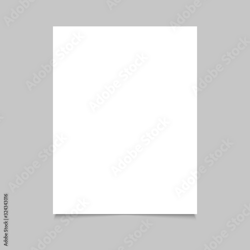 White sheet of paper. Vector illustration